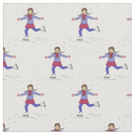 Ice Skaten Girl Abbildung Skater Stoff