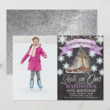 Ice Skaten Girl Birthday Foto Personalisiert