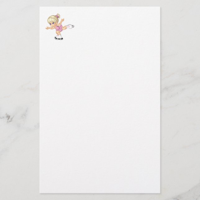 Ice Skaten Girl Briefpapier (Vorderseite)