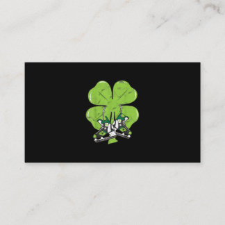 Ice Skaten Hockey St Patricks Day Liebe Goalie Visitenkarte