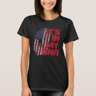 Ice-Skaten in dna Fingerprint American Patriot 4t T-Shirt