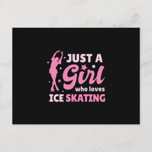 Ice Skaten Liebe Postkarte
