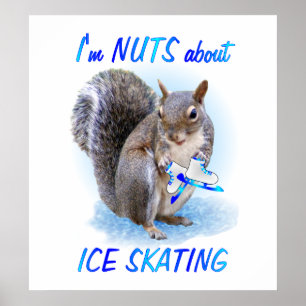 Ice Skaten Nut Poster
