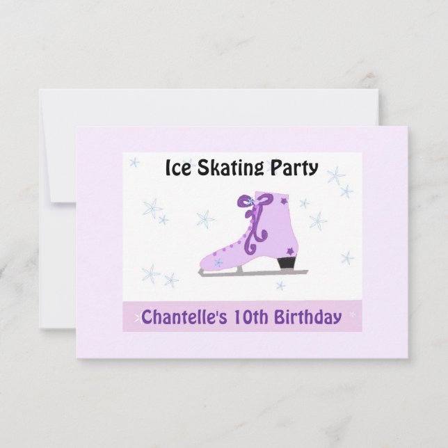 Ice Skaten Party Einladung (Vorderseite)