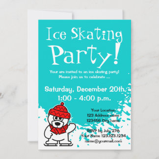 Ice-Skaten-Party Einladungen | Benutzerfreundliche