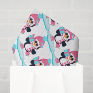 Ice Skaten Penguin Weihnachtspapier Seidenpapier