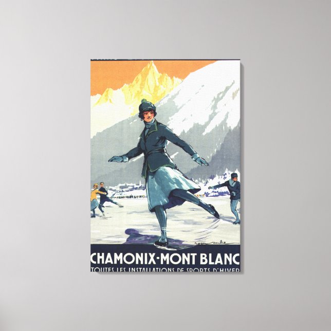 Ice Skaten - PLM-Olympisches Promo-Poster Leinwanddruck (Vorderseite)