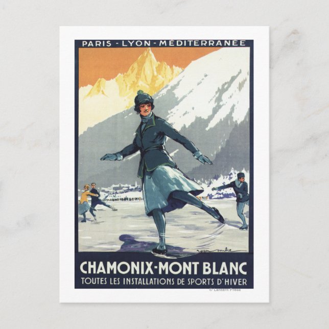 Ice Skaten - PLM-Olympisches Promo-Poster Postkarte (Vorderseite)