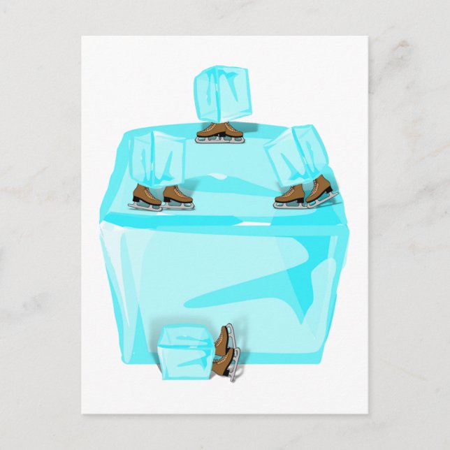 Ice Skaten Postkarte (Vorderseite)