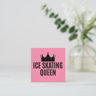 Ice Skaten Queen - Ice Skaten Quadratische Visitenkarte
