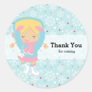 Ice Skaten Runder Aufkleber