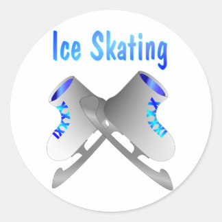 Ice Skaten Runder Aufkleber