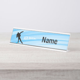 Ice Skaten Schreibtischnamensplakette