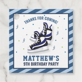 Ice Skaten Shoes Blue Birthday Party Danke Geschenkanhänger