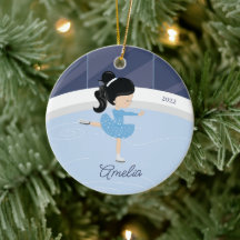 Ice Skaten Skater Girl Dated Keramik