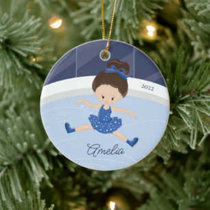 Ice Skaten Skater Girl Ded Keramik Ornament
