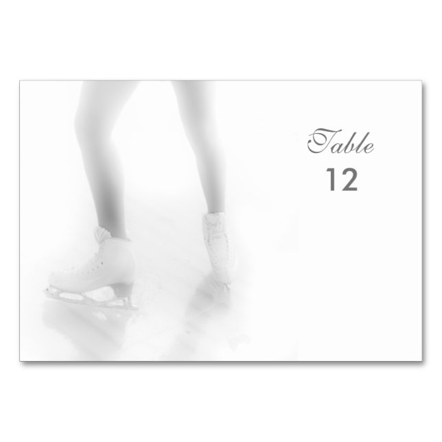 Ice Skaten Tischnummer (Vorderseite)