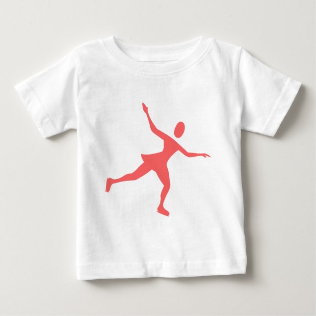 Ice Skaten - Tropisches Rosa Baby T-shirt (Vorderseite)