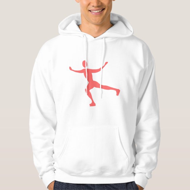 Ice Skaten - Tropisches Rosa Hoodie (Vorderseite)