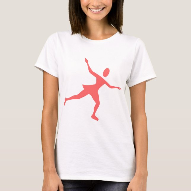 Ice Skaten - Tropisches Rosa T-Shirt (Vorderseite)