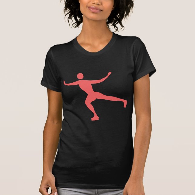 Ice Skaten - Tropisches Rosa T-Shirt (Vorderseite)