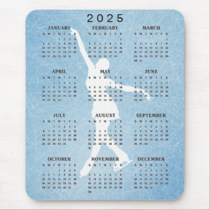 Ice Skater Design 2025 Kalender Mousepad