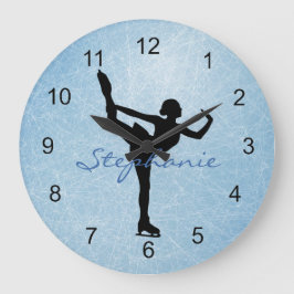 Ice Skater Design Wall Clock Große Wanduhr