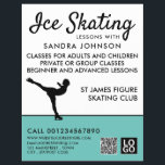 Ice Skater Silhouette, Ice Skaten Lektion Werbung Flyer<br><div class="desc">Ice Skater Silhouette,  Ice Skaten Lesson Werbung Flyer durch den Business Card Store.</div>