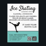 Ice Skater Silhouette, Ice Skaten Lektion Werbung Flyer<br><div class="desc">Ice Skater Silhouette,  Ice Skaten Lesson Werbung Flyer durch den Business Card Store.</div>