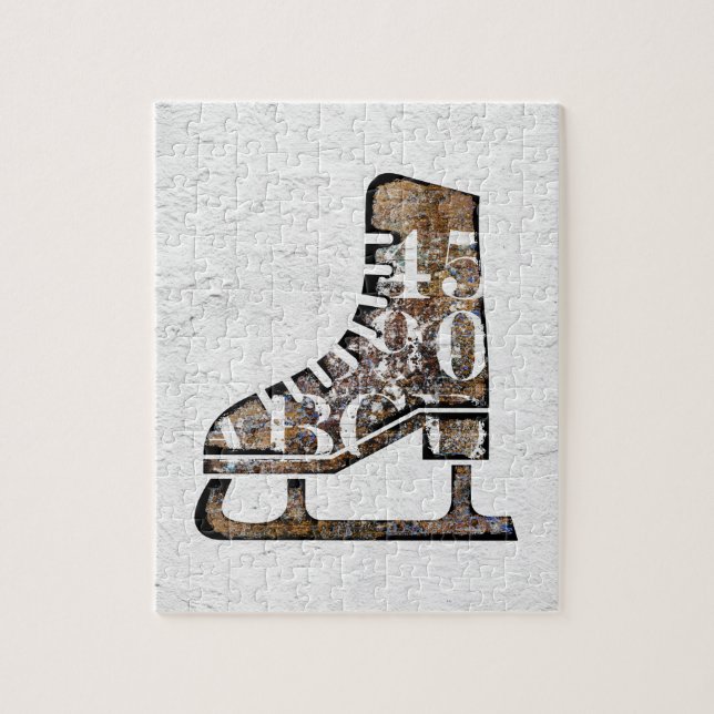 Ice Skates Jigsaw Puzzle - Mixed Media Art (Vertikal)