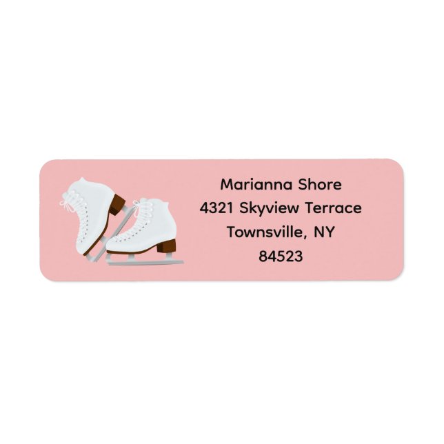Ice Skates Return Address Label (Vorne)