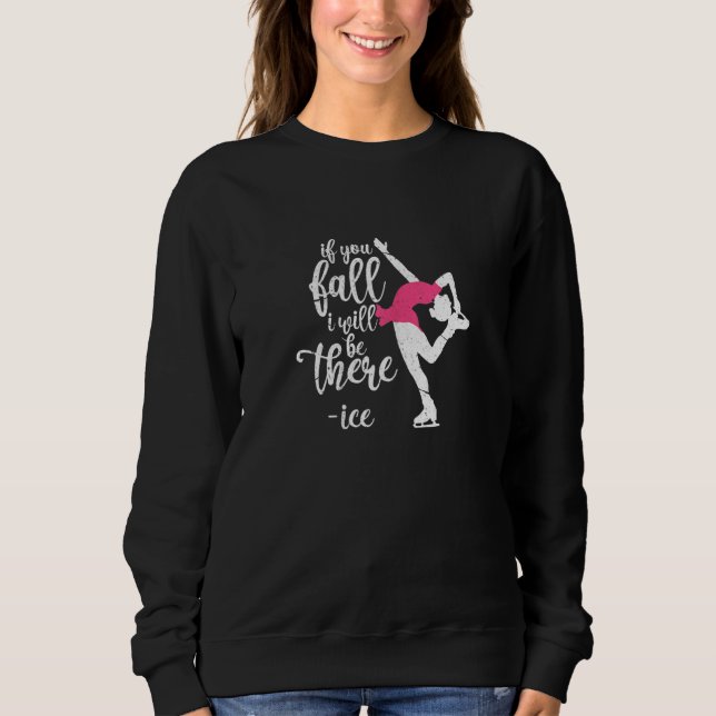 Ice Skating Figure Skater Skates Distressed Sweatshirt (Vorderseite)