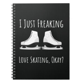 Ice Skating Gift Ideas Skater Winter Sports Female Notizblock