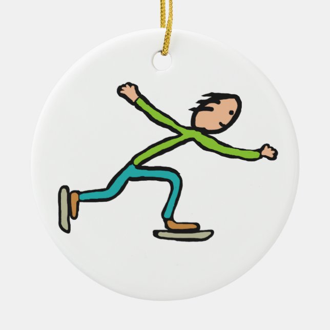 Ice Skating Keramik Ornament (Vorne)