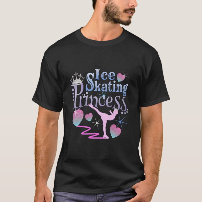 Ice Skating Princess For Figure Skating Skater T-Shirt (Vorderseite)