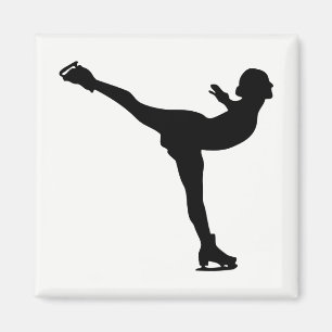 Ice Skating Woman Magnet