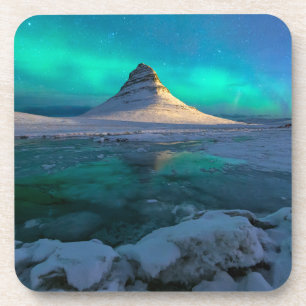 Ice & Snow Kirkjufell Mountain, Iceland Getränkeuntersetzer