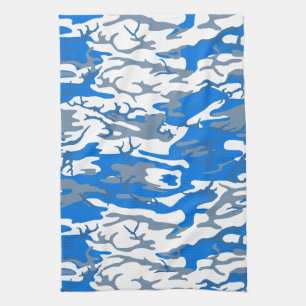 Ice Water Blue Camouflage Handtuch