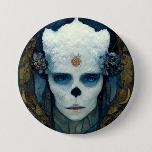 Ice Witch Fantasy Sci-Fi Kunst Button