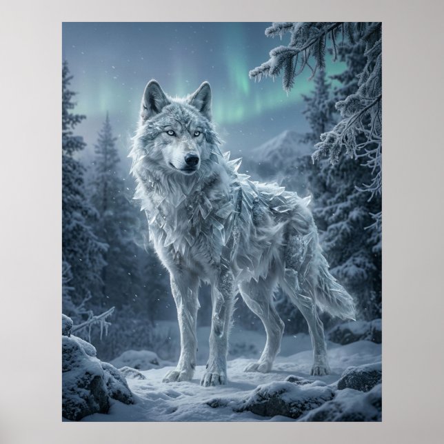 Ice Wolf Frozen Boreal Wilds Poster (Vorne)