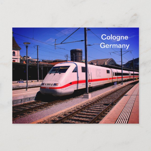 ICE-Zug in Köln Postkarte (Vorderseite)