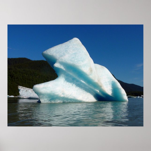 Iceberg am Mendenhall See in Alaska Poster (Vorne)