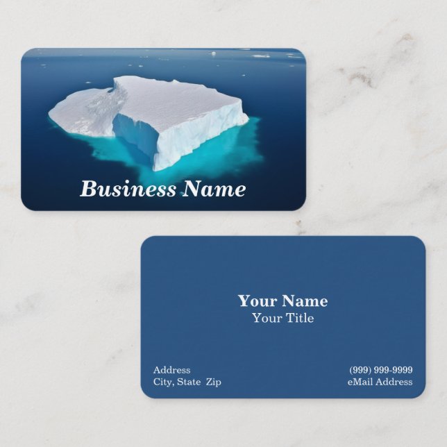 Iceberg "Clear Blue Water Business Card" Visitenkarte (Vorne/Hinten)