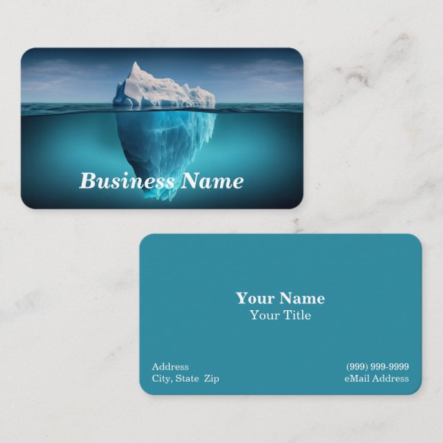 Iceberg "Clear Blue Water Business Card" Visitenkarte (Vorne/Hinten)