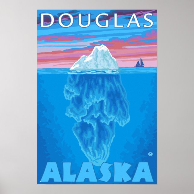 Iceberg Cross Section - Douglas, Alaska Poster (Vorne)