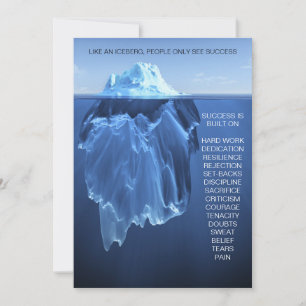 iceberg de succès - motiver, inspirer carte