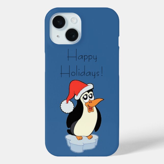 Iceberg Floating Pinguin Happy Holidays Case-Mate iPhone Hülle (Rückseite)