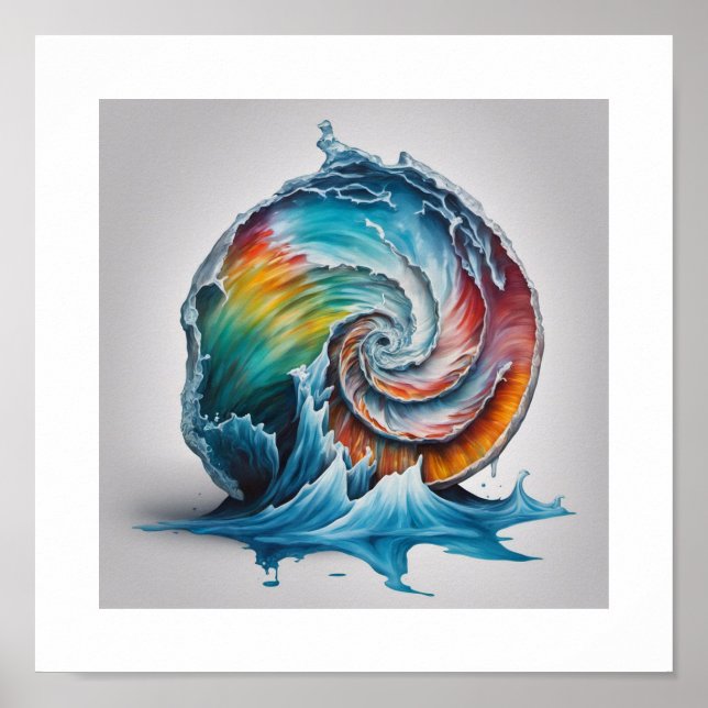 Iceberg Nautilus Muschel Poster (Vorne)