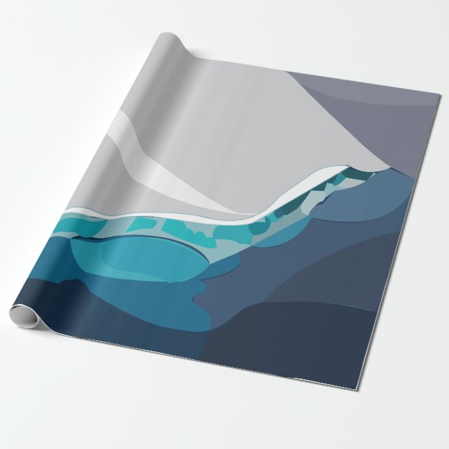 Iceberg Ocean Landscape Geschenkpapier (Ungerollt)