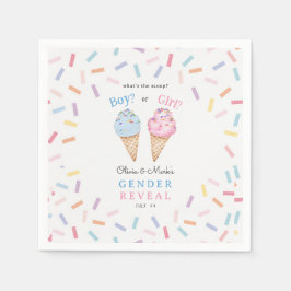 Icecream Gender Reveal Serviette